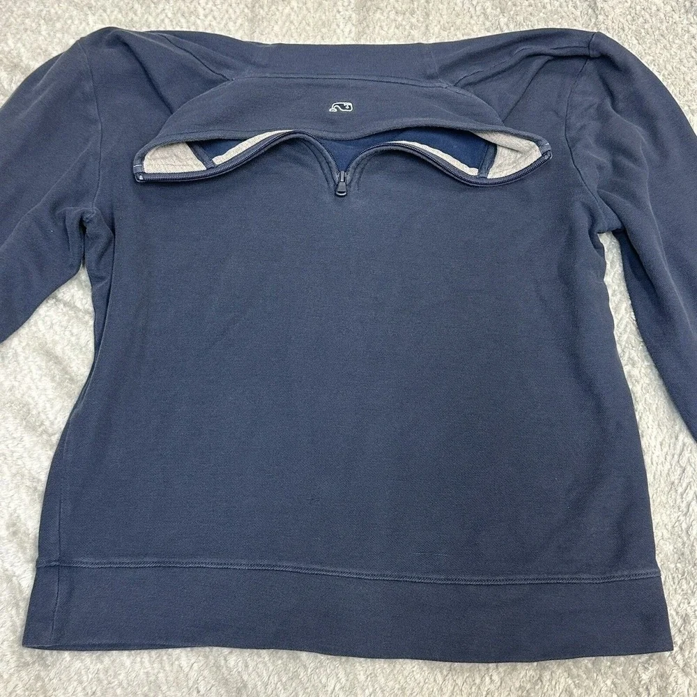 Los Angeles Rams Sweater Mens Large‎ Gray Vineyard Vines 1/4 Zip Pullover Pima